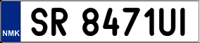 Trailer License Plate